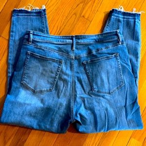 Loft outlet fringe cuff jeans